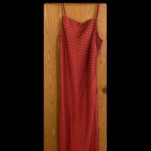 Red Polkadot Slip Dress